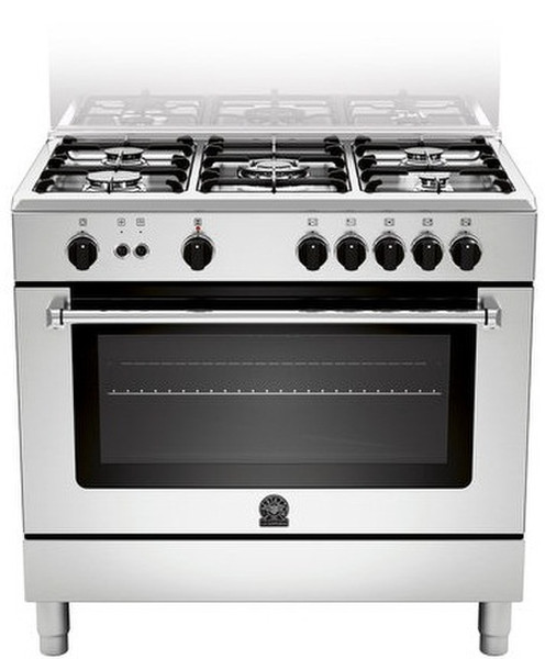 Bertazzoni La Germania AM9 5C 61 C X T Отдельностоящий Gas hob A Нержавеющая сталь кухонная плита