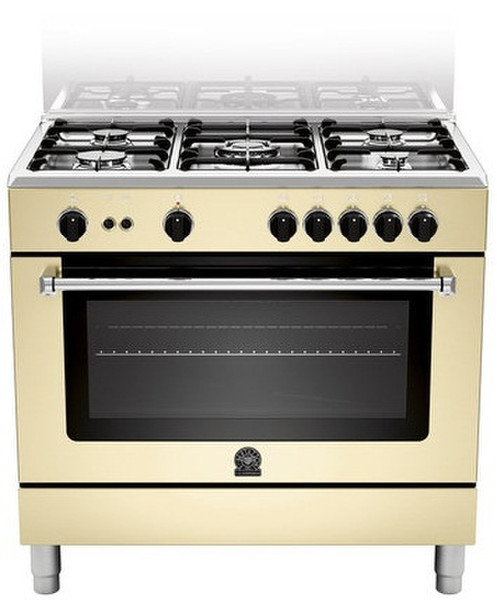 Bertazzoni La Germania AM9 5C 61 C CR T Freistehend Gas hob A Cremefarben Küchenherd