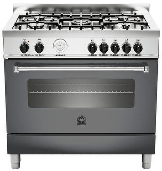 Bertazzoni La Germania AM9 5C 61 B NE T Freistehend Gas hob A Schwarz Küchenherd