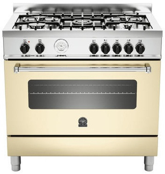 Bertazzoni La Germania AM9 5C 61 B CR T Freistehend Gas hob A Cremefarben Küchenherd