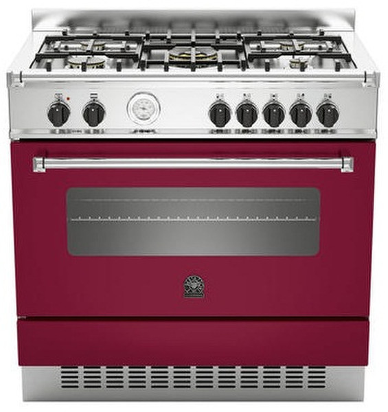 Bertazzoni La Germania AM9 5C 61 A VI T Freistehend Gas hob A Rot Küchenherd