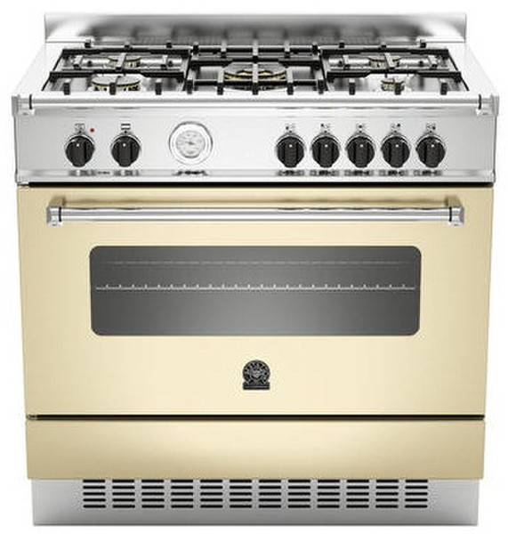 Bertazzoni La Germania AM9 5C 61 A CR T Freistehend Gas hob A Cremefarben Küchenherd