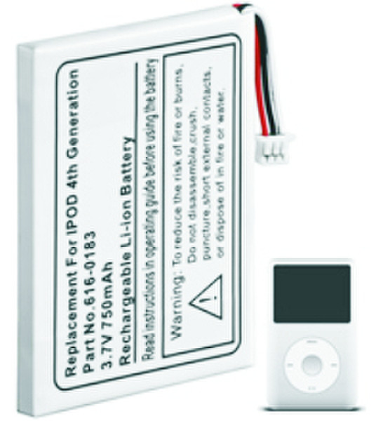 M-Cab iPod Battery Lithium-Ion (Li-Ion) 750mAh 3.7V Wiederaufladbare Batterie