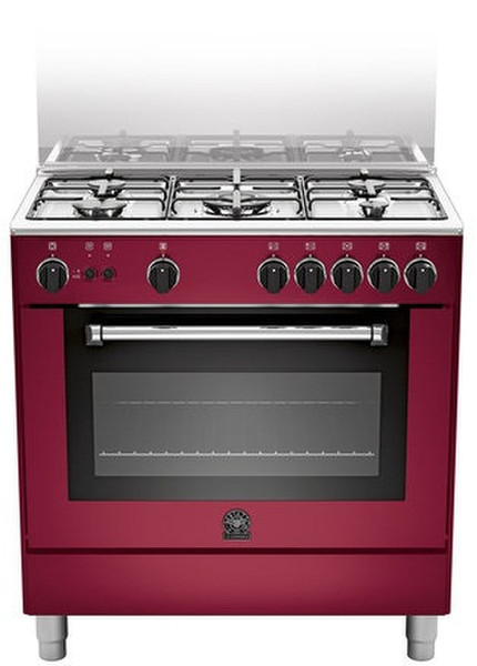 Bertazzoni La Germania AM8 5C 61 C VI T Отдельностоящий Gas hob A Красный кухонная плита