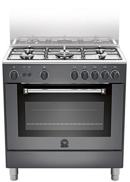 Bertazzoni La Germania AM8 5C 61 C NE T Отдельностоящий Gas hob A Черный кухонная плита