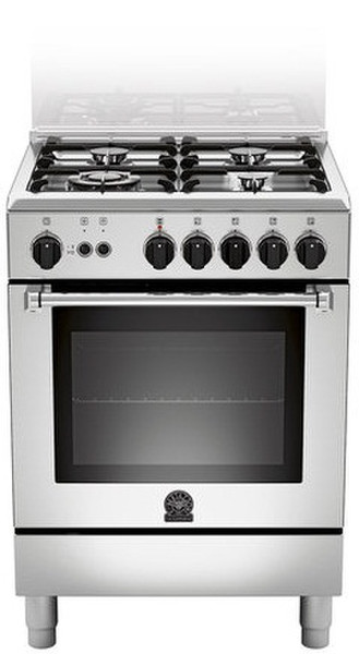 Bertazzoni La Germania AM6 4C 61 C X T Freistehend Gas hob A Edelstahl Küchenherd