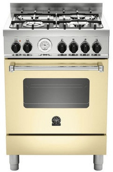 Bertazzoni La Germania AM6 4C 61 B CR T Freistehend Gas hob A Cremefarben Küchenherd