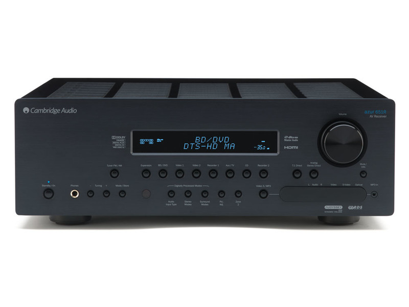 Cambridge Audio Azur 651R 175W 7.1 Surround 3D Schwarz