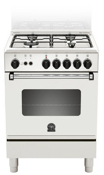 Bertazzoni La Germania AM6 40 51 D W T Freistehend Gas hob A Weiß Küchenherd