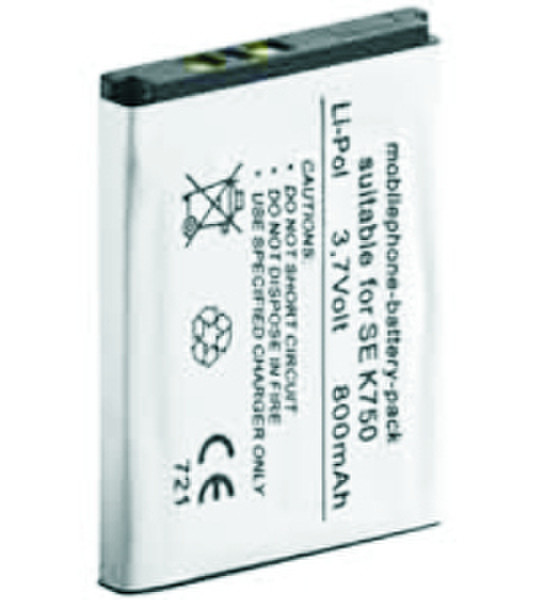 M-Cab Mobile Phone Battery Lithium Polymer (LiPo) 800mAh 3.7V Wiederaufladbare Batterie