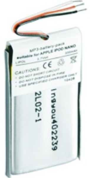 M-Cab AC MP3 Apple Ipod Nano 1.Gen 330MAH LIPOL Lithium Polymer (LiPo) 330mAh Wiederaufladbare Batterie