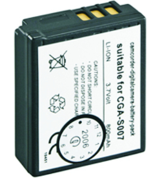 M-Cab Digital Camera Battery CGA-S007/DMW-DBD10 Lithium-Ion (Li-Ion) 800mAh 3.7V rechargeable battery
