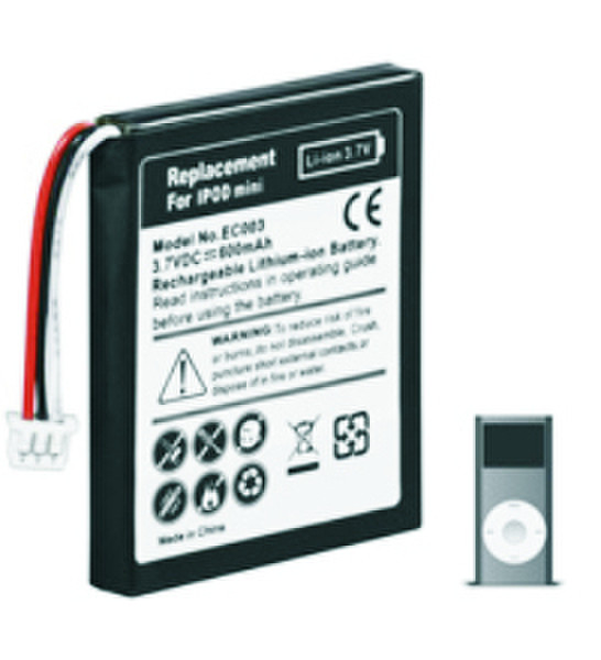 M-Cab iPOD Battery Lithium-Ion (Li-Ion) 600mAh 3.7V rechargeable battery