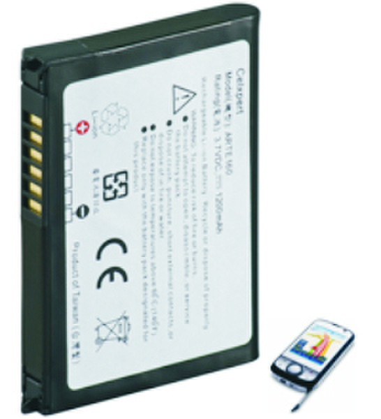 M-Cab PDA Battery for O2 XDA Orbit Lithium-Ion (Li-Ion) 1200mAh 3.7V Wiederaufladbare Batterie