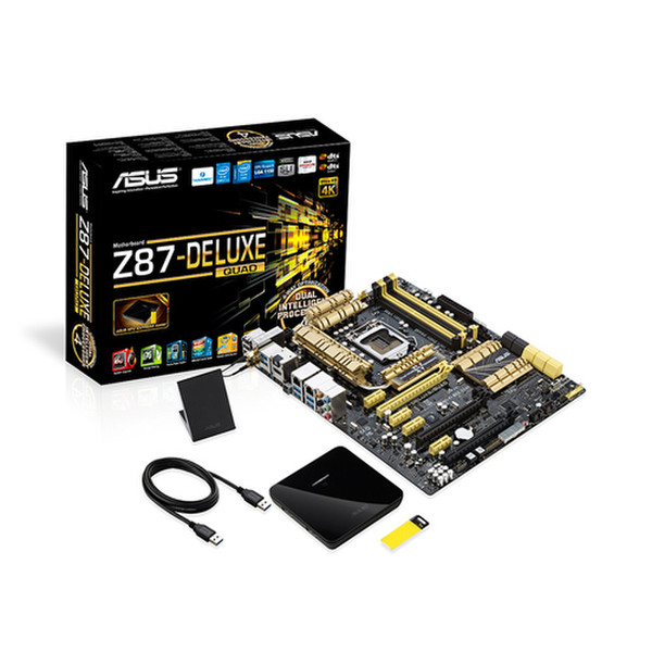 ASUS Z87-DELUXE/QUAD Intel Z87 Socket H3 (LGA 1150) ATX материнская плата