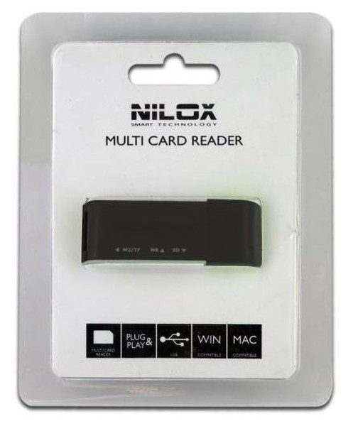 Nilox 10NXCRMI00001 USB 2.0 Black,White card reader