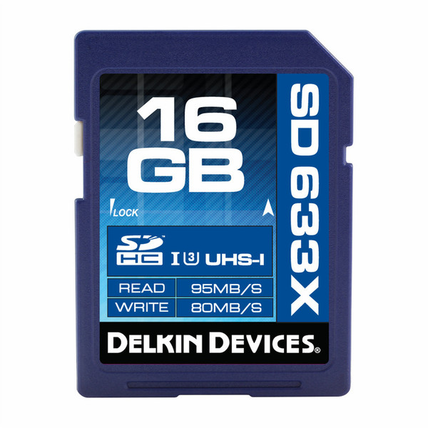 Delkin 16GB UHS-I SDHC 16ГБ SDHC UHS карта памяти