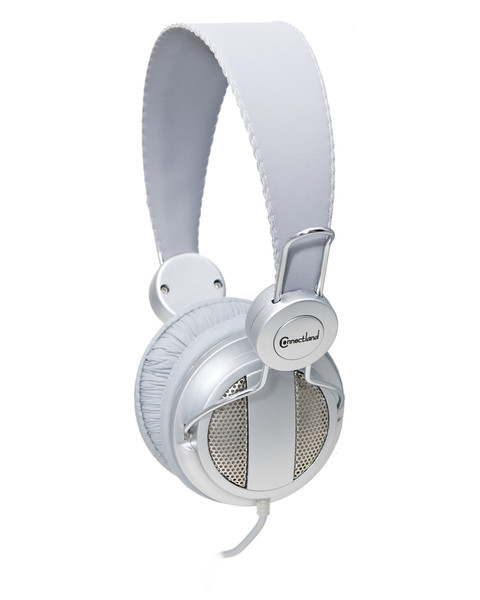 Connectland CL-AUD63026 Binaural Head-band Silver mobile headset