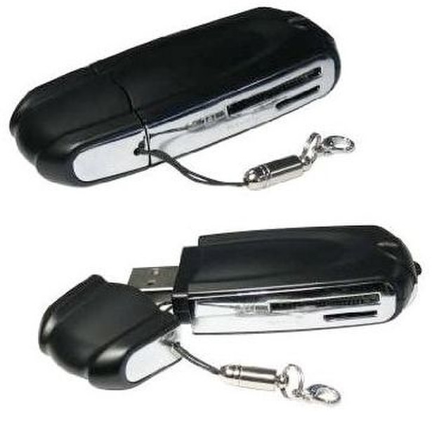 Max Value MV43220 Внутренний USB 2.0 Черный, Хром устройство для чтения карт флэш-памяти
