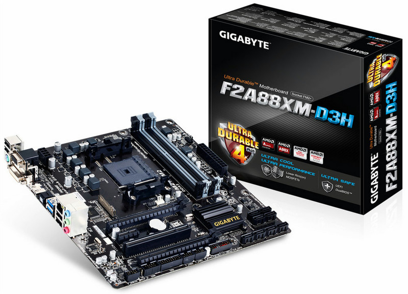 Gigabyte GA-F2A88XM-D3H AMD A88X Socket FM2+ Микро ATX материнская плата