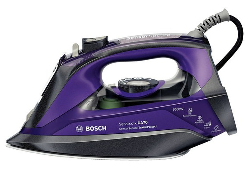Bosch TDA703021T Ceramic soleplate 3200W Purple iron