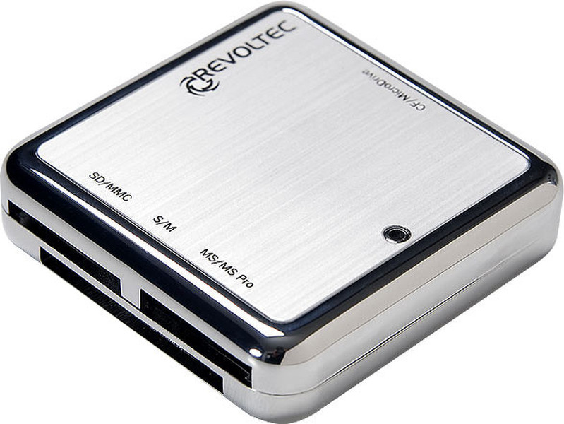 Revoltec CR 52-in-1 USB 2.0 Cеребряный устройство для чтения карт флэш-памяти