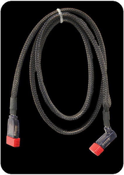 Listan S-ATA Cable 90° angeled 50cm UV-Active Black 0.5m Schwarz SATA-Kabel