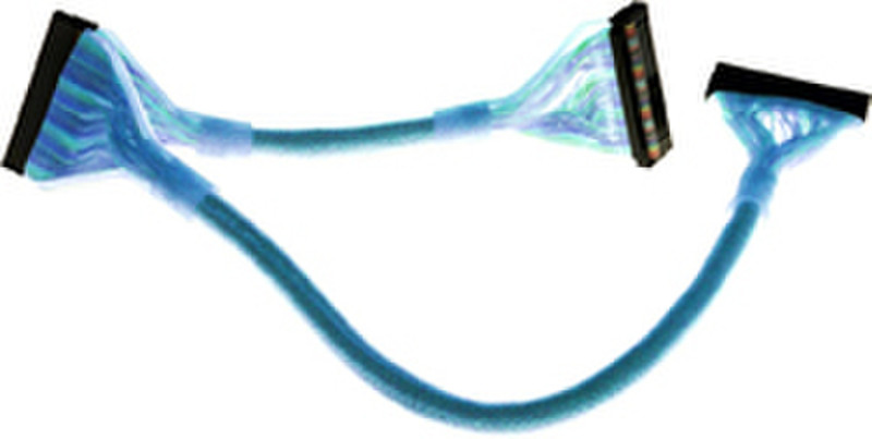 Revoltec IDE Cable round (UDMA 133), UV active, 60cm 0.6m Blue SATA cable