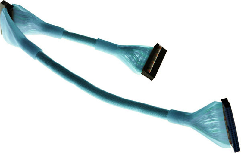 Revoltec IDE Cable round (UDMA 133), UV active, 48cm 0.48m Blau SATA-Kabel