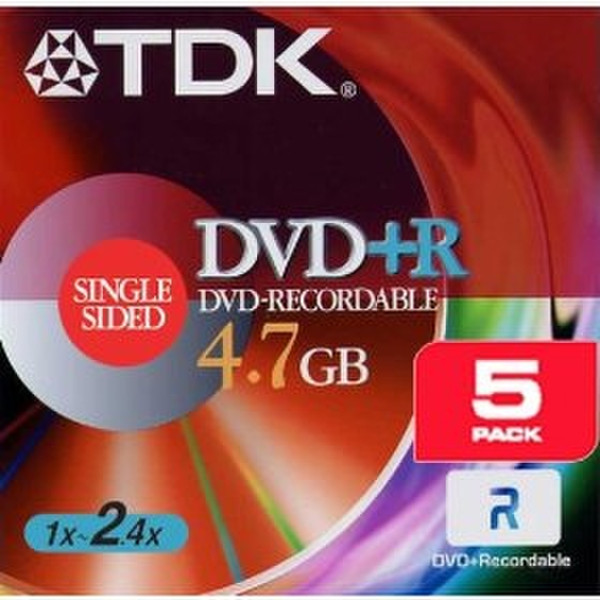 TDK DVD+R Standard 5-pack 4.7GB DVD+R 5pc(s)