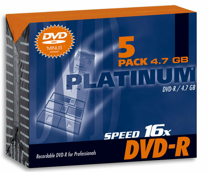 Bestmedia PLATINUM 4.7ГБ DVD-R 5шт