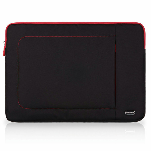 CaseCrown Nylon Pocket 13Zoll Sleeve case Schwarz, Rot