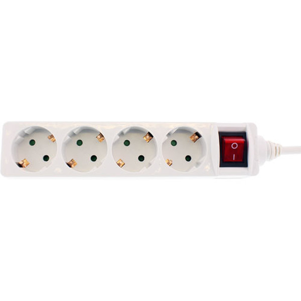InLine 16441V 4AC outlet(s) 1.5m White power extension