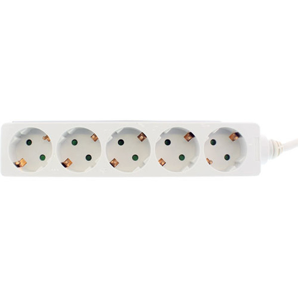 InLine 16451W 5AC outlet(s) 1.5m White power extension