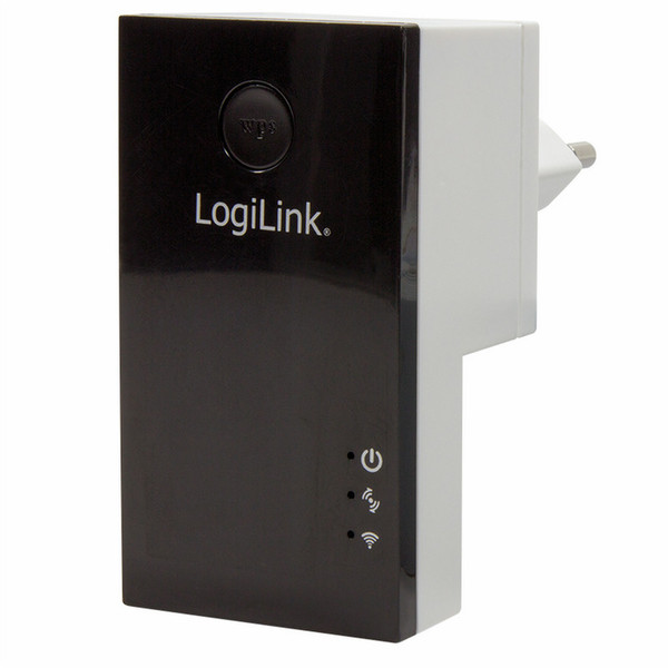 LogiLink WL0191 Подключение Ethernet Wi-Fi Черный, Белый 1шт PowerLine network adapter