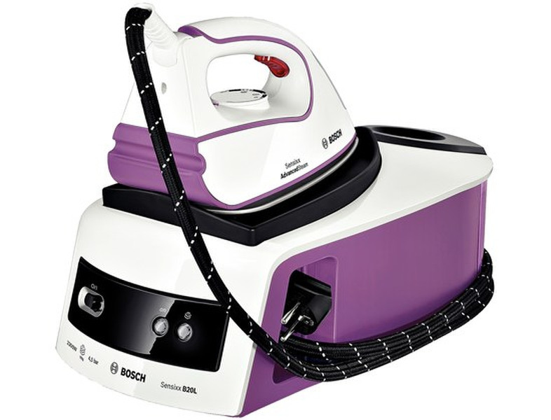 Bosch TDS2011 800W 1.2L Palladium soleplate Purple,White steam ironing station