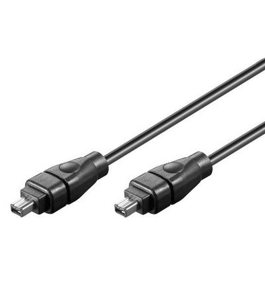 Wentronic FireWire+ 400 4P/4P 4.5m PL 4.5m 4-p 4-p Black firewire cable