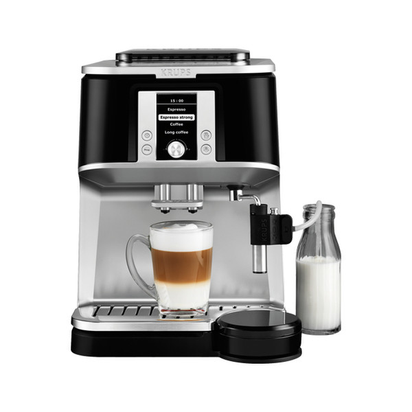 Krups EA 8340 Espresso machine 1.7л 12чашек Черный, Нержавеющая сталь кофеварка