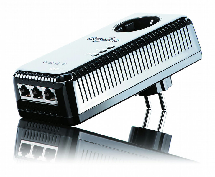Devolo dLAN pro 500 Wireless+ Starter Kit 500Mbit/s Eingebauter Ethernet-Anschluss WLAN Schwarz 2Stück(e) PowerLine Netzwerkadapter