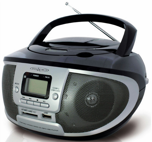 Irradio CDKU-55C 2Вт Черный, Cеребряный CD радио