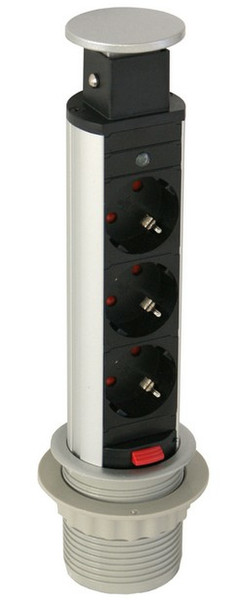 Kondator 935-P630 3AC outlet(s) Black,Silver power distribution unit (PDU)
