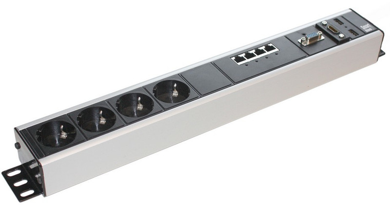 Kondator 935-T4DC 4AC outlet(s) Aluminium,Black power distribution unit (PDU)