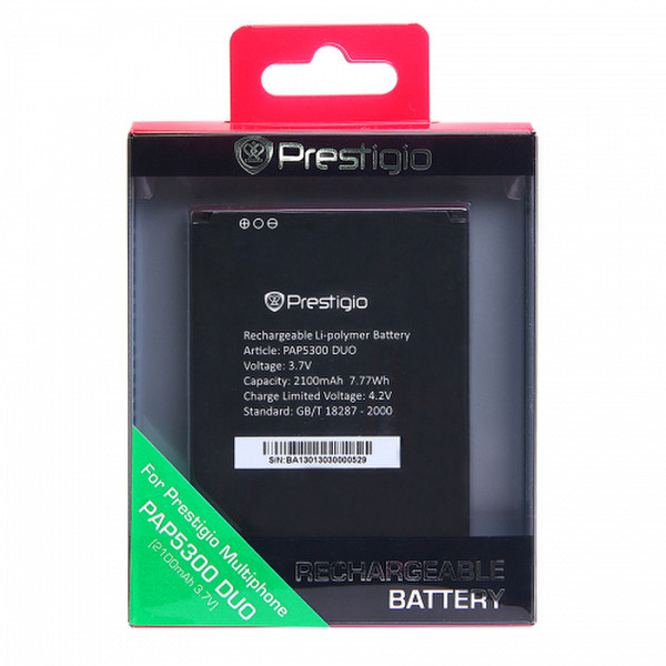 Prestigio PAP5300BA Lithium Polymer 2100mAh 3.7V Wiederaufladbare Batterie