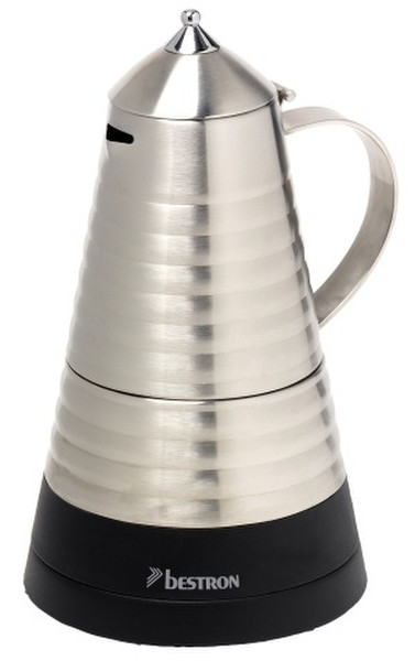Bestron DM300 Electric moka pot 6cups Silver coffee maker