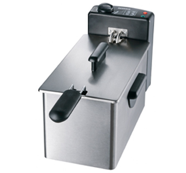 Severin FR 2404 Одиночный Stand-alone Low fat fryer 3.3л 2200Вт Черный, Нержавеющая сталь