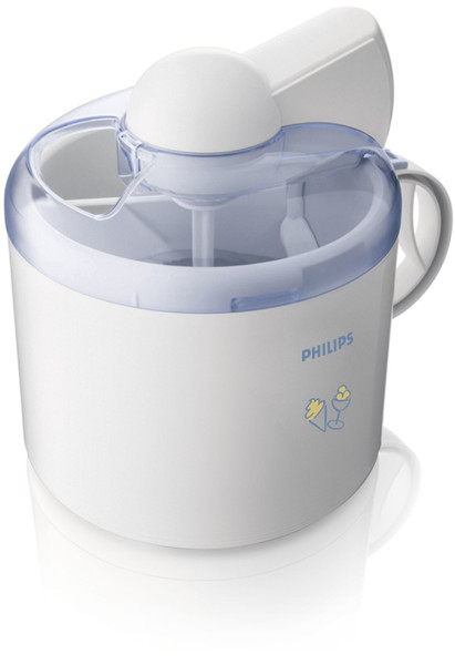 Philips HR2304/70 Мороженица с гелевым контейнером 1л 20Вт Синий, Белый мороженница