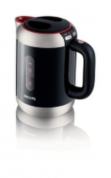 Philips Kettle 1L 2400W 1л 2400Вт Черный, Cеребряный электрический чайник