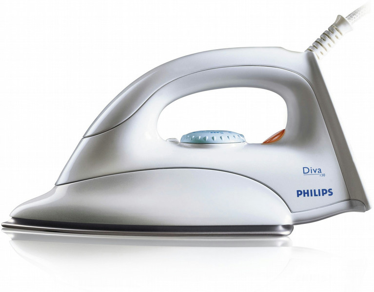 Philips GC135/01 Утюг для сухой глажки Алюминиевая подошва 1100Вт Белый утюг