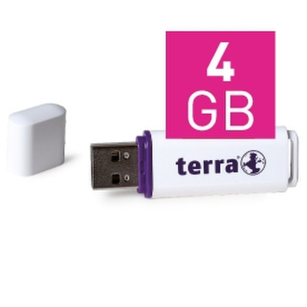 Wortmann AG TERRA USBee USB2.0 4GB 14/4 4ГБ USB 2.0 Белый USB флеш накопитель