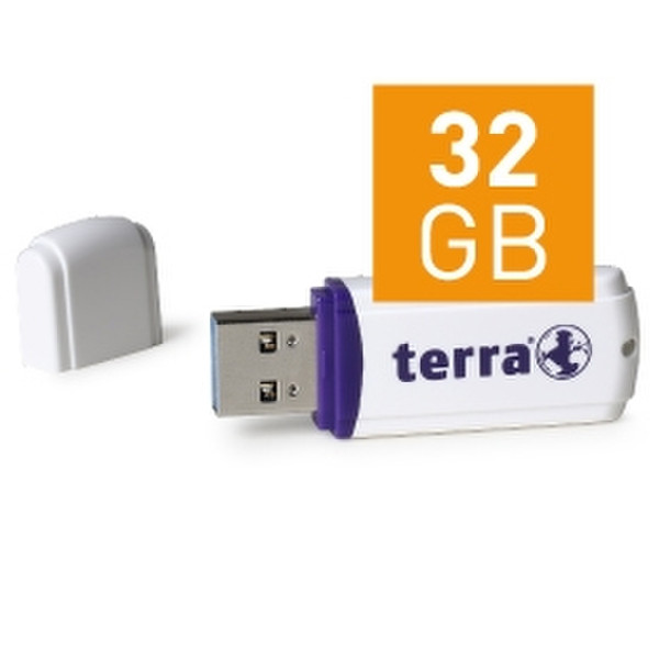 Wortmann AG TERRA USThree USB3.0 32GB 80/20 32GB USB 3.0 (3.1 Gen 1) Typ A Weiß USB-Stick